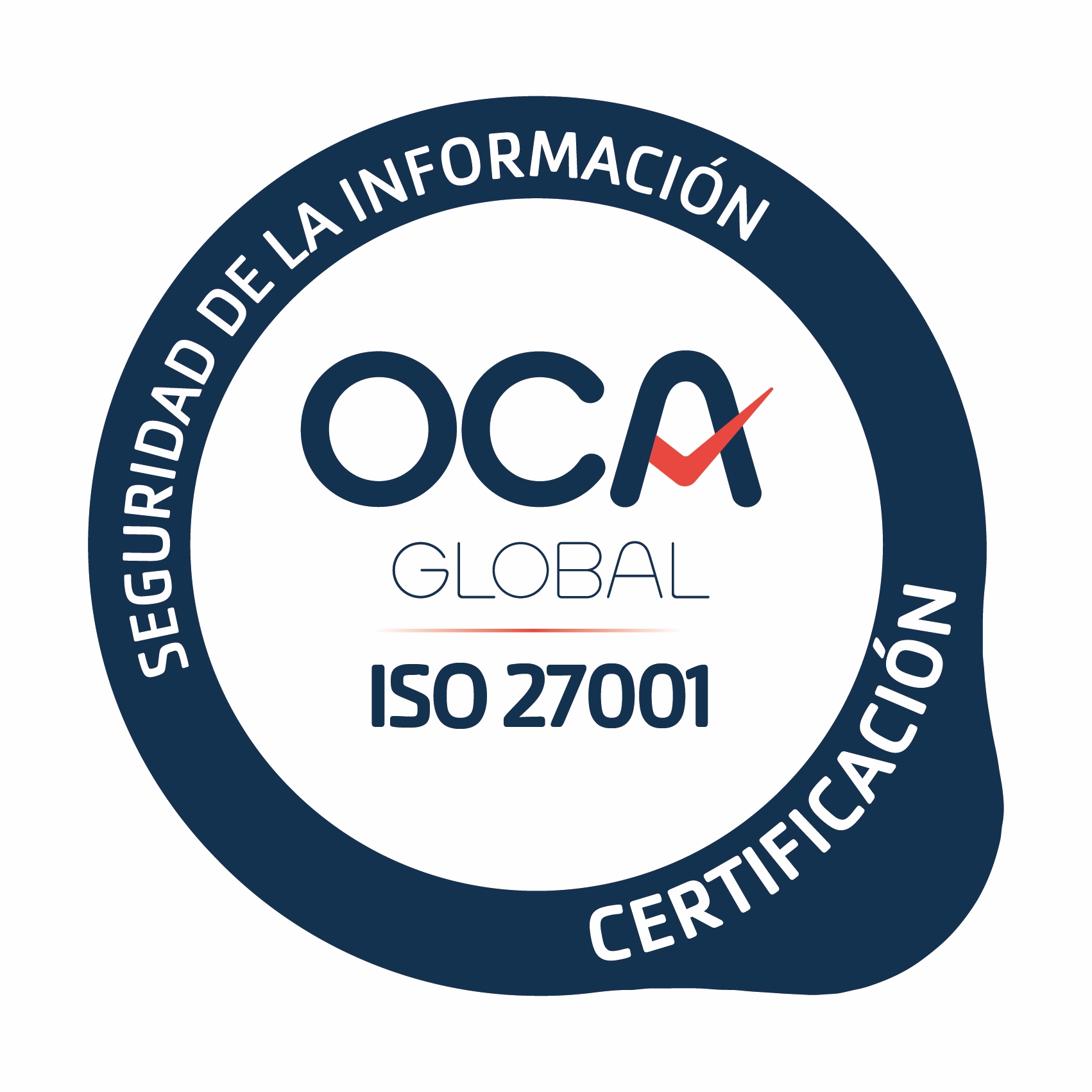ISO/IEC 27001 Information Security certification seal, issued by OCA Global